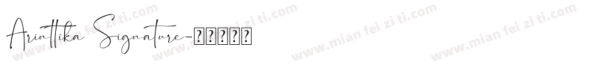 Arinttika Signature字体转换